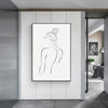 Wall Art 40cmx60cm Woman Back Line Art Black Frame Canvas