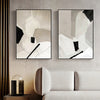 Wall Art 70cmx100cm Modern Abstract 3 Sets Black Frame Canvas