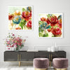 Wall Art 50cmx50cm Rosewater Garden By Carol Robinson 2 Sets White Frame Canvas