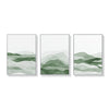 50cmx70cm Sage Green 3 Sets White Frame Canvas Wall Art