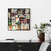 Wall Art 50cmx50cm Book Black Frame Canvas