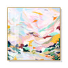 Wall Art 70cmx70cm Abstract Pink Mountain Hand Painted Style Gold Frame Canvas