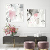 Wall Art 40cmx40cm Abstract Pink Grey 2 Sets White Frame Canvas