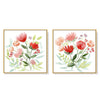 Wall Art 40cmx40cm Florals 2 Sets Gold Frame Canvas