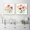 Wall Art 40cmx40cm Florals 2 Sets Gold Frame Canvas