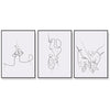 Wall Art 40cmx60cm Couples 3 Sets Black Frame Canvas