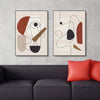 Wall Art 80cmx120cm Abstract Line Art By Picasso 3 Sets Black Frame Canvas