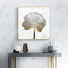 Wall Art 50cmx50cm Gold And White Blossom On White 2 Sets Gold Frame Canvas