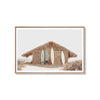 Wall Art 50cmx70cm Surf Cabin Wood Frame Canvas