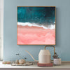 Wall Art 70cmx70cm Pink Sea Wood Frame Canvas