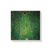 Wall Art 80cmx80cm Sunflower by Gustav Klimt White Frame Canvas