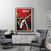 Wall Art 80cmx120cm Bally Man by Villemot Black Frame Canvas