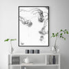 Wall Art 60cmx90cm Jellyfish Black Frame Canvas