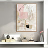 Wall Art 50cmx70cm Abstract Pink Gold Frame Canvas