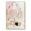 Wall Art 60cmx90cm Abstract Pink Gold Frame Canvas