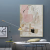 Wall Art 70cmx100cm Abstract Pink Gold Frame Canvas