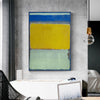 Wall Art 100cmx150cm Blue Yellow Green By Mark Rothko Black Frame Canvas