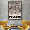 Wall Art 50cmx70cm Jackson Pollock Exhibition II Black Frame Canvas