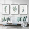 Wall Art 40cmx60cm Eucalyptus Plant  3 Sets Black Frame Canvas