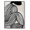 Wall Art 50cmx70cm Mid Century Figure Black Frame Canvas