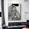 Wall Art 60cmx90cm Mid Century Figure Black Frame Canvas