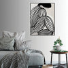 Wall Art 60cmx90cm Mid Century Figure Black Frame Canvas