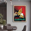 Wall Art 100cmx150cm Cordial Campari Liquor Black Frame Canvas