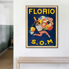 Wall Art 50cmx70cm Florio S.O.M Black Frame Canvas