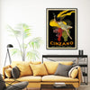 Wall Art 60cmx90cm Cinzano Black Frame Canvas