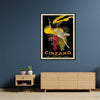 Wall Art 60cmx90cm Cinzano Black Frame Canvas