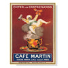 Wall Art 40cmx60cm Cafe Martin Gold Frame Canvas