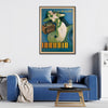 Wall Art 80cmx120cm Irradio Cinzano Black Frame Canvas