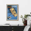 Wall Art 50cmx70cm Miscela Leone, 1950 Black Frame Canvas