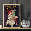 Wall Art 50cmx70cm Cioccolato Venchi Vintage Gold Frame Canvas