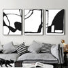 Wall Art 70cmx100cm Black and White 3 Sets Black Frame Canvas