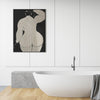 Wall Art 40cmx60cm Mid Century Lady Black Frame Canvas