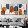 Wall Art 100cmx150cm Navy Pink Beige 3 Sets Black Frame Canvas