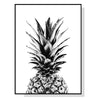 Wall Art 100cmx150cm Pineapple Black Frame Canvas