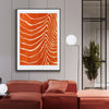 Wall Art 60cmx90cm Abstract Orange Black Frame Canvas