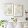 Wall Art 60cmx90cm Beige and Sage Green 2 Sets Gold Frame Canvas