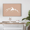 Wall Art 70cmx100cm Boho Mountain Wood Frame Canvas