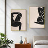 Wall Art 60cmx90cm Female Figure 2 Sets Gold Frame Canvas