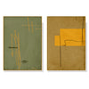 Wall Art 70cmx100cm United Study 2 Sets Gold Frame Canvas