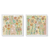 Wall Art 40cmx40cm Lovely Pattern 2 Sets White Frame Canvas