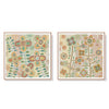 Wall Art 50cmx50cm Lovely Pattern II 2 Sets Wood Frame Canvas