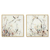 Wall Art 70cmx70cm Afternoon Walk 2 Sets Gold Frame Canvas