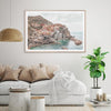 Wall Art 70cmx100cm Italy Cinque Terre Wood Frame Canvas