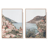 Wall Art 50cmx70cm Italy Positano 2 Sets Wood Frame Canvas