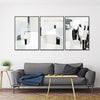 Wall Art 70cmx100cm Soft Spoken 3 Sets Black Frame Canvas