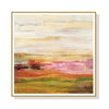 Wall Art 80cmx80cm Blooming Field Gold Frame Canvas